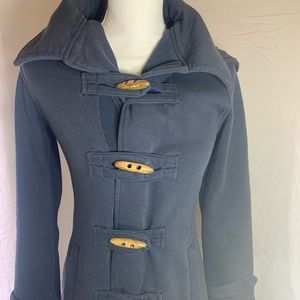 Rip curl blue hooded jacket women’s small toggle